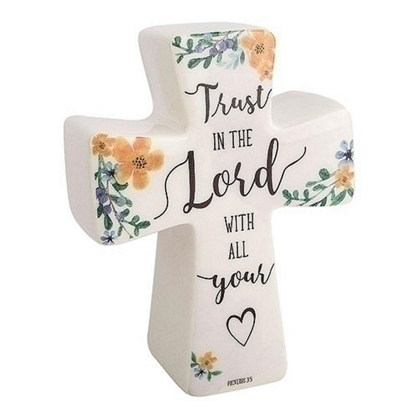 Alexa's Angels Trust in the Lord with All Your Heart Blessings Cross 4.5 Inch Image