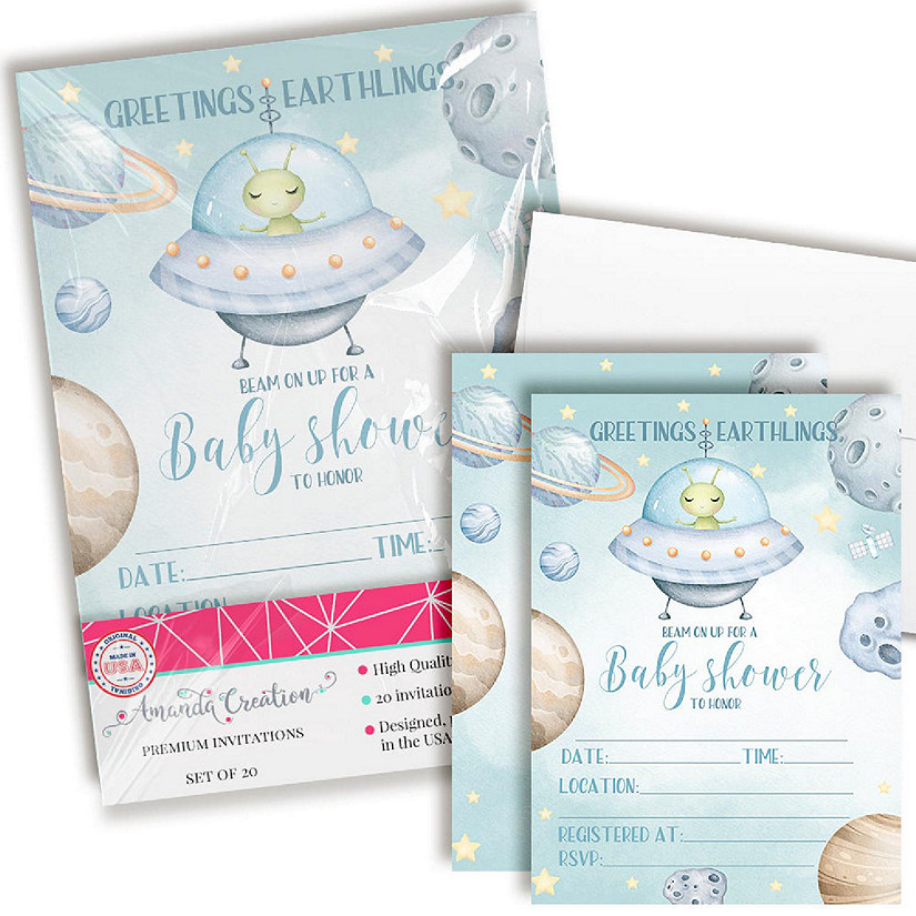 Alien Baby Shower Invitations Oriental Trading