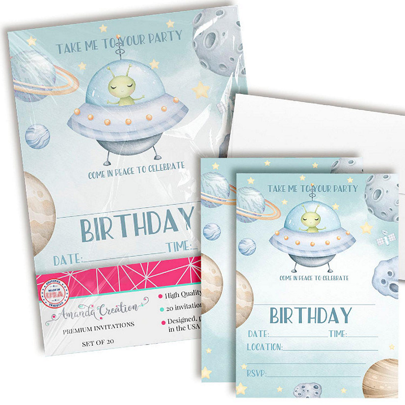 Alien Birthday Party Invitations Oriental Trading