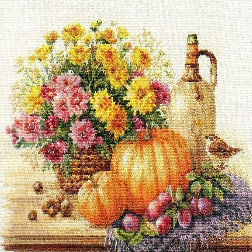 Alisa - Still life with Pumpkin 5-15 Counted Cross-Stitch Kit Image