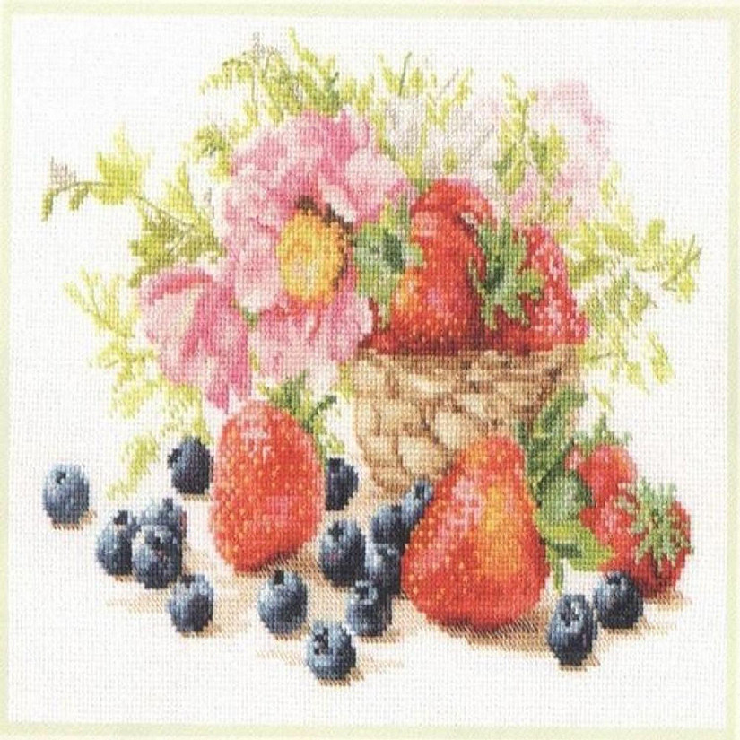 Alisa - Strawberries 5-14 Counted Cross-Stitch Kit Image