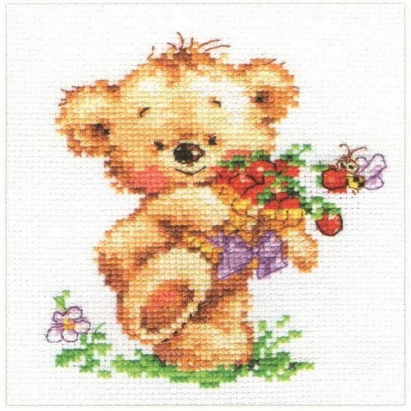 Alisa - Sweet tooth Teddy Bear 0-71 Counted Cross-Stitch Kit Image