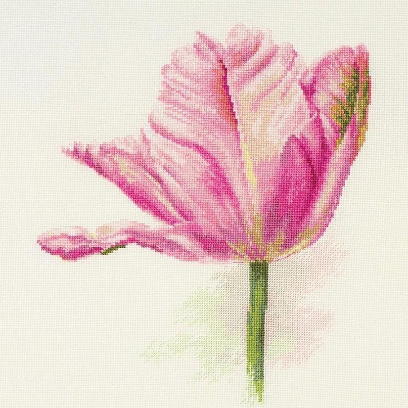 Alisa - Tulips. Light Pink 2-42 Counted Cross-Stitch Kit Image