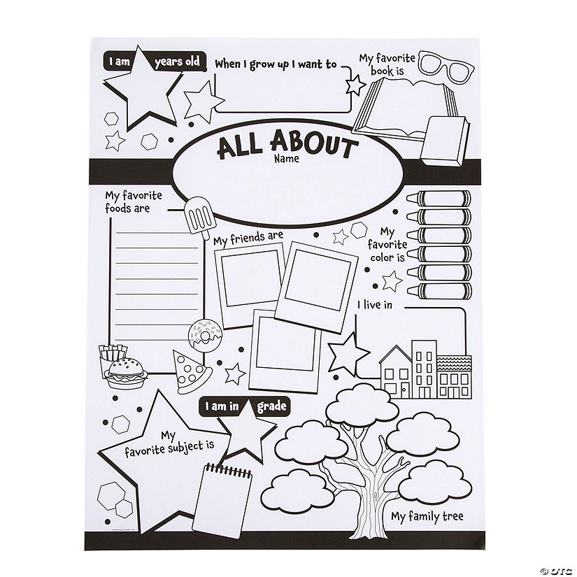 All About Me Posters 30 Pc. Oriental Trading