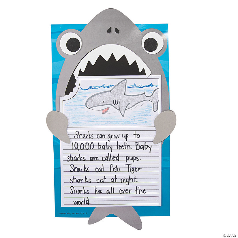 &#8220;All About Sharks&#8221; Writing Prompt Craft Kit- Makes 12 Image