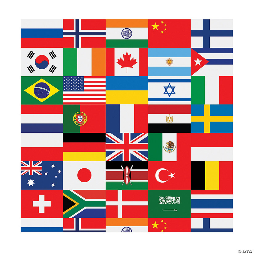 All Nations Flag Backdrop Banner Image