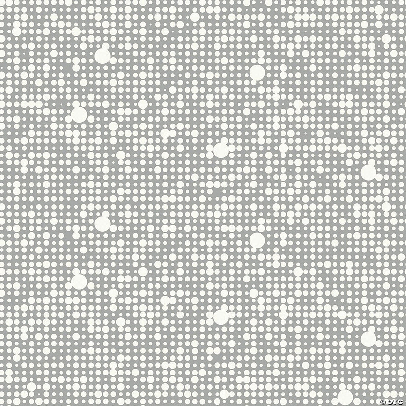 All Over Circles Grey Peel & Stick Wallpaper Image