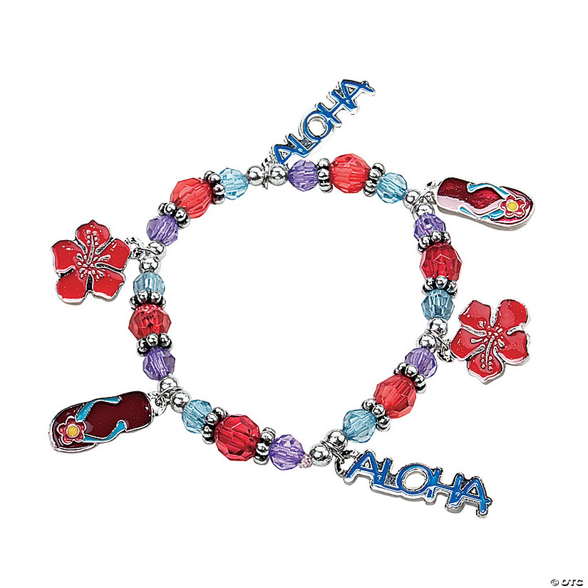 "Aloha" Charm Bracelet Craft Kit - Makes 12 Image
