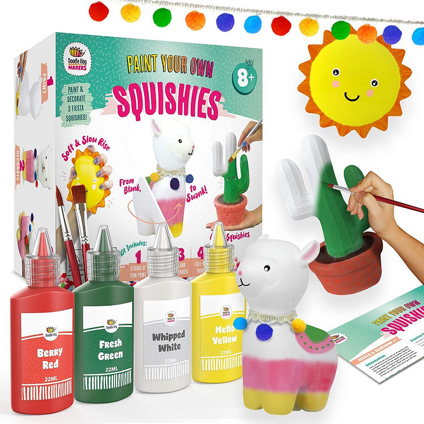 Alpaca, Sun and Cactus Squishies Paint Kit Image