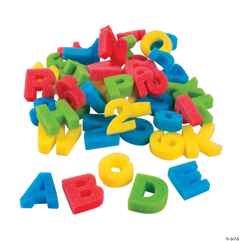 Alphabet & Number Sponges - 46 Pc. Image