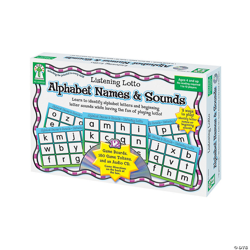 Alphabet Names and Sounds Listening Lotto Game Image