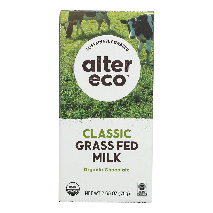 Alter Eco - Chocolate Bar Classic Milk Grs - Case of 12-2.65 OZ Image