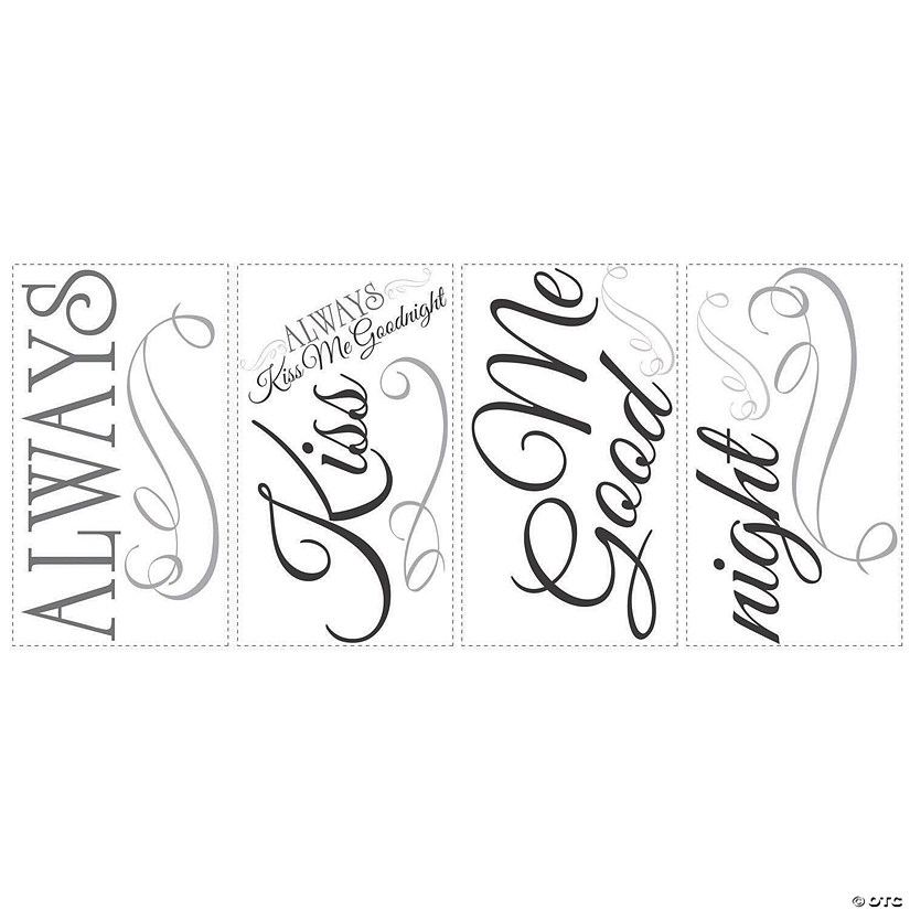 Always Kiss Me Goodnight Peel & Stick Wall Decals Image