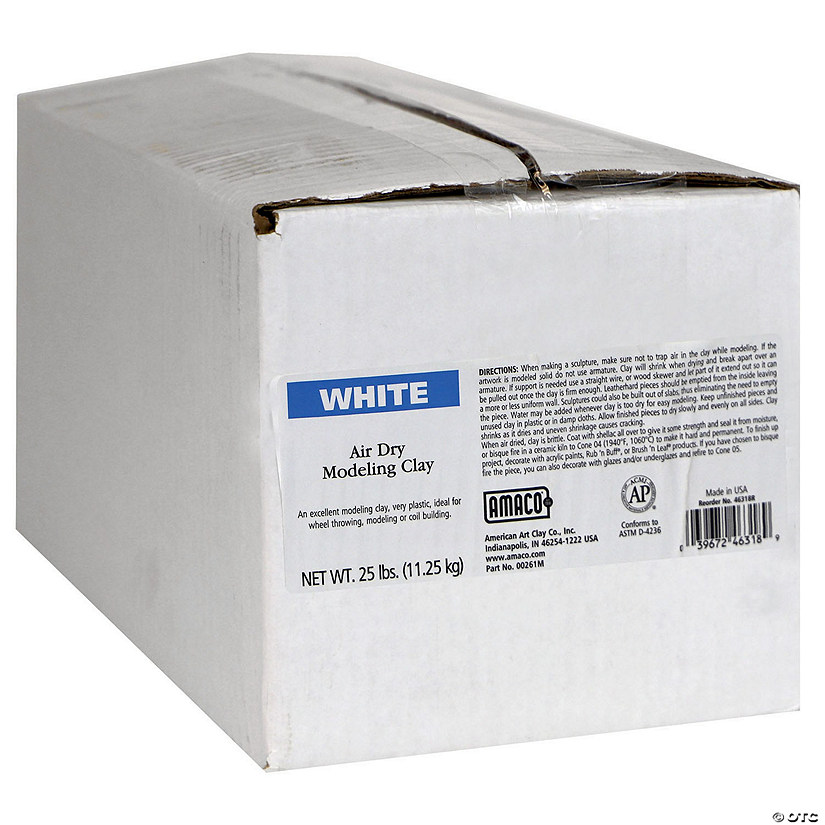 Crayola® Air-Dry Clay, White, 25 Lb