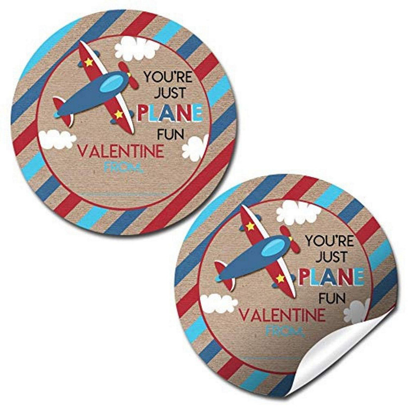 AmandaCreation Airplane Valentine Envelope Seals 40pc. Image