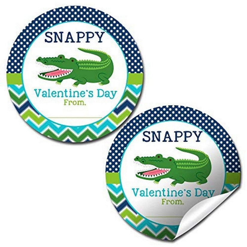 AmandaCreation Alligator Blue Valentine Envelope Seals 40pc. Image