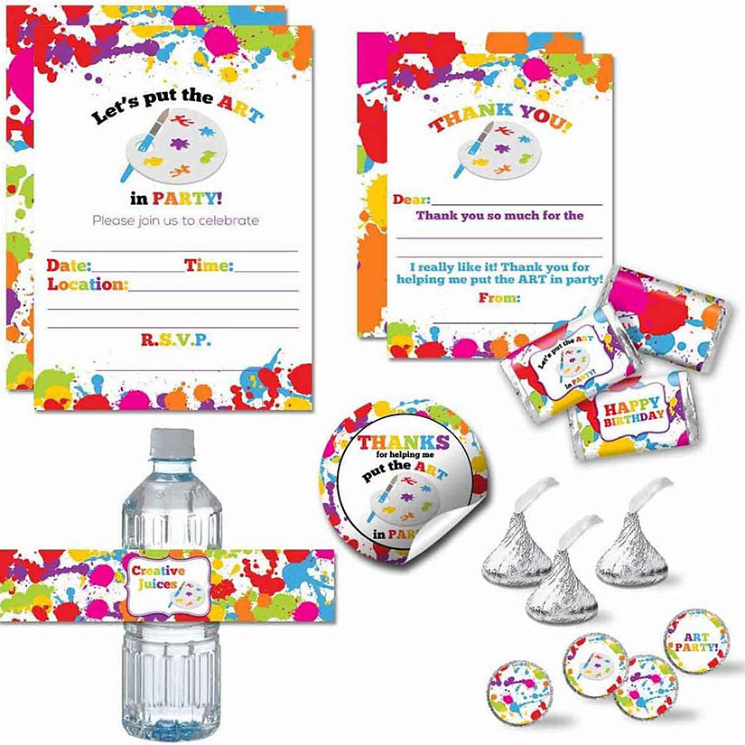 AmandaCreation Art Party Birthday Bundle 321pc. Image