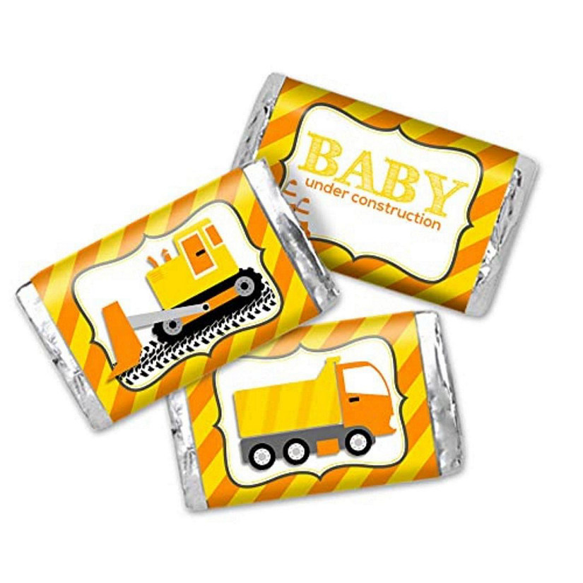 AmandaCreation Baby Under Construction Mini Candybar Wrappers 45pcs Image