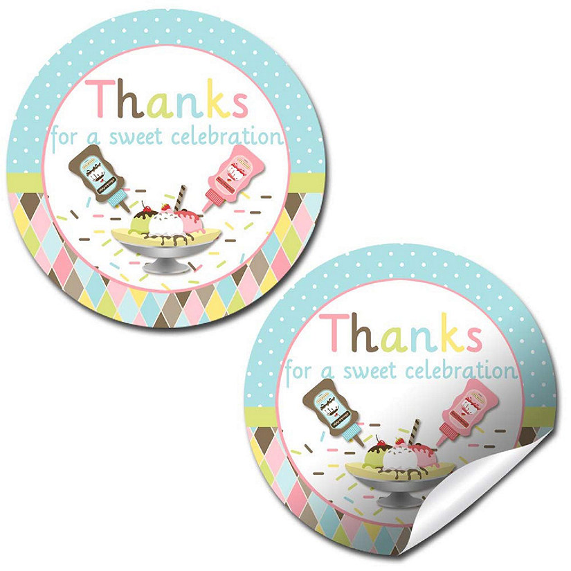 AmandaCreation Banana Split Envelope Seals 40pc. Image