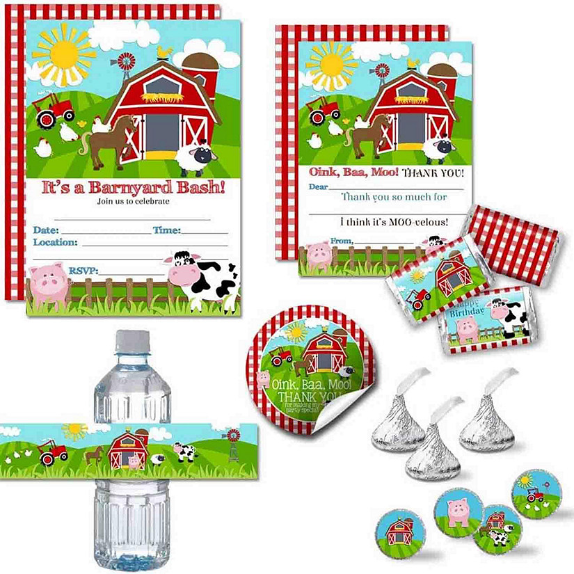 AmandaCreation Barnyard Bash Birthday Bundle 321pc. Image