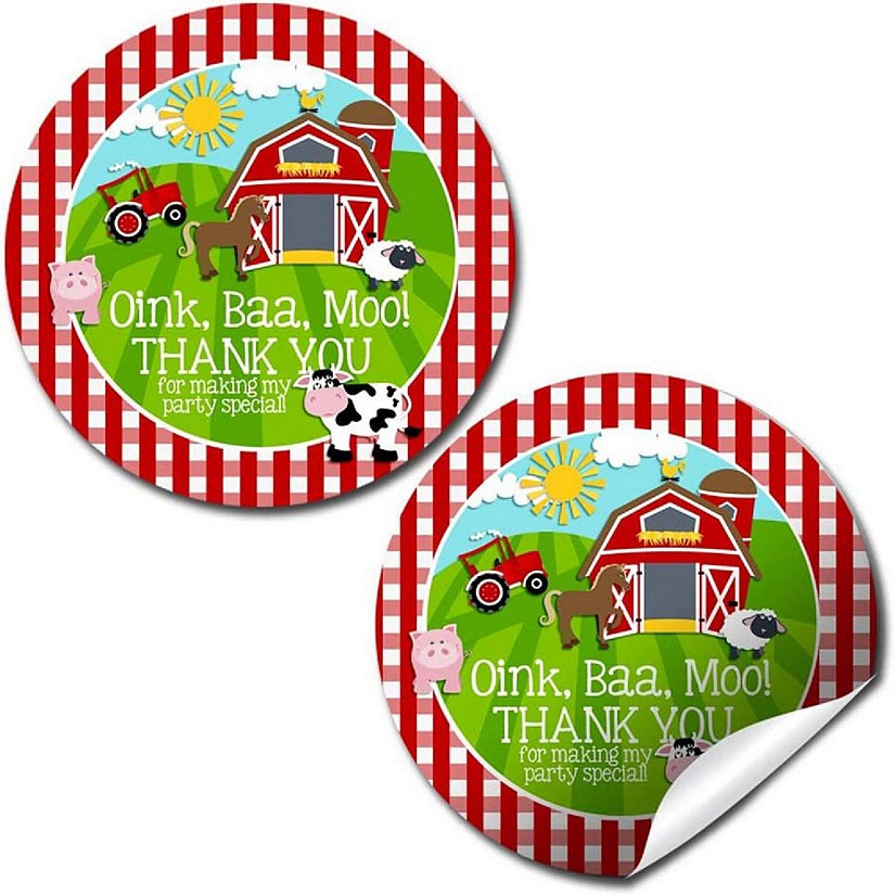 AmandaCreation Barnyard Bash Thank You Envelope Seal 40pcs. Image