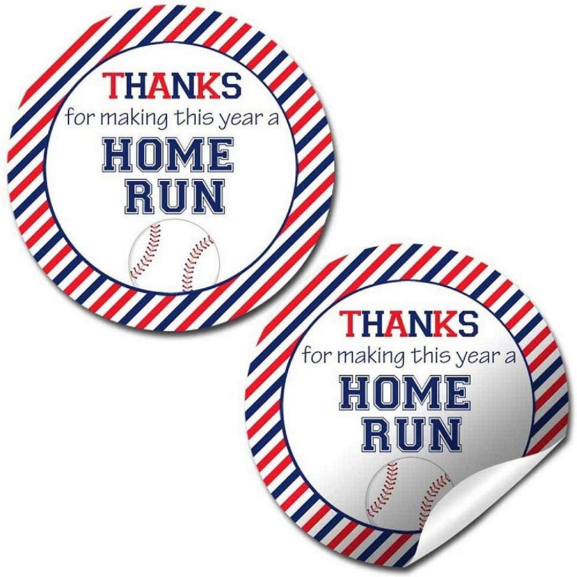AmandaCreation Baseball Appreciation Envelope Seals 40pc. Image