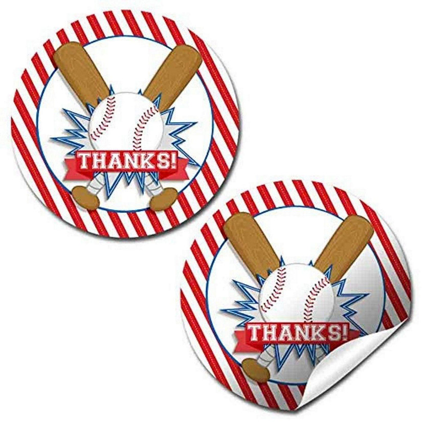 AmandaCreation Baseball Envelope Seals 40pc. Image