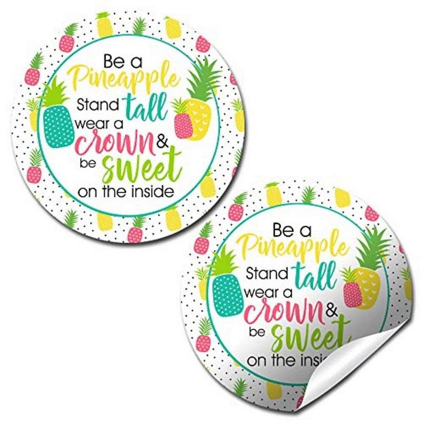 AmandaCreation Be A Pineapple Encouragement Envelope Seals 40pc. Image