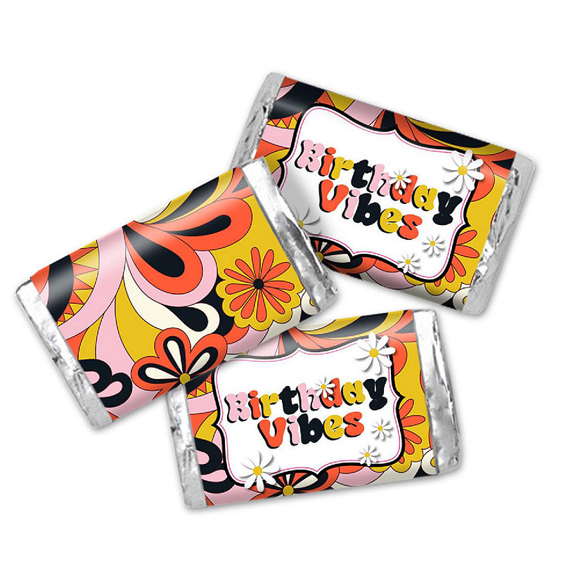 AmandaCreation Birthday Vibes Mini Candybar Wrappers 45pcs. Image