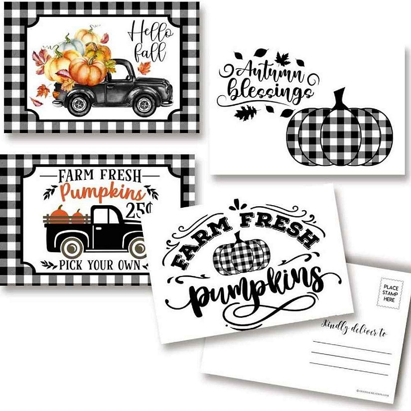 AmandaCreation Black &amp; White Pickup Postcards 20pc. Image