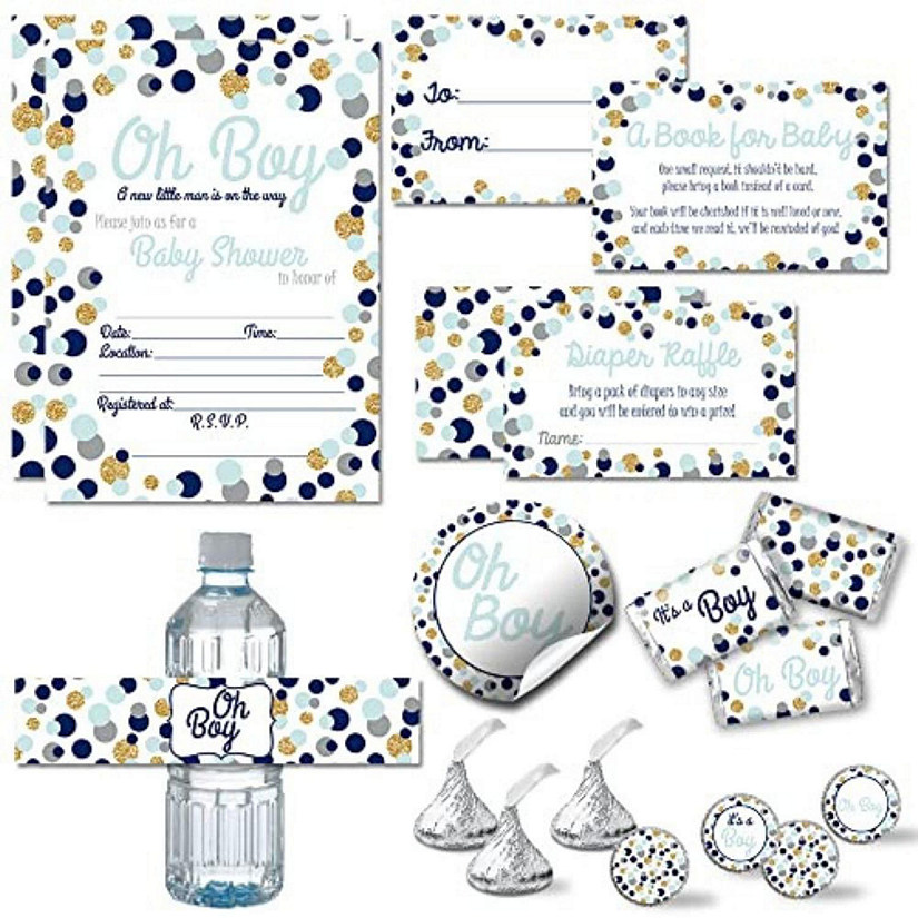 AmandaCreation Blue and Gold Party Bundle 381pc. Image