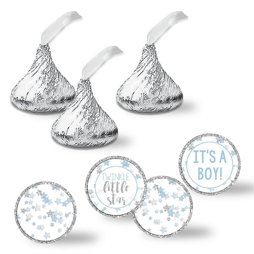 AmandaCreation Blue & Silver Twinkle Little Star Kiss Stickers 324pcs. Image