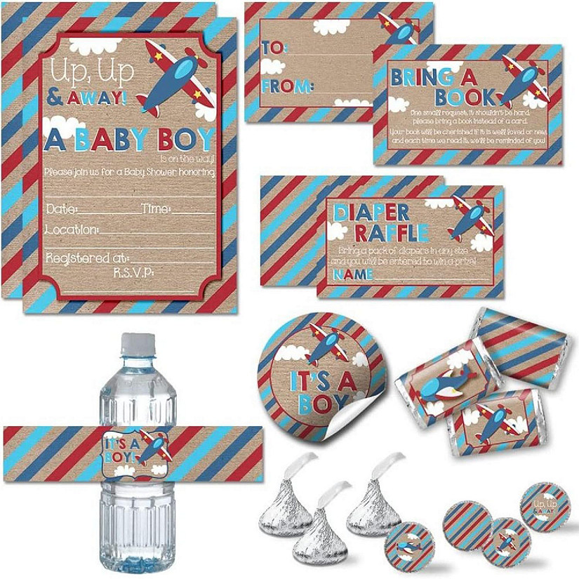 AmandaCreation Blue Up &amp; Away Party Bundle 381pc. Image