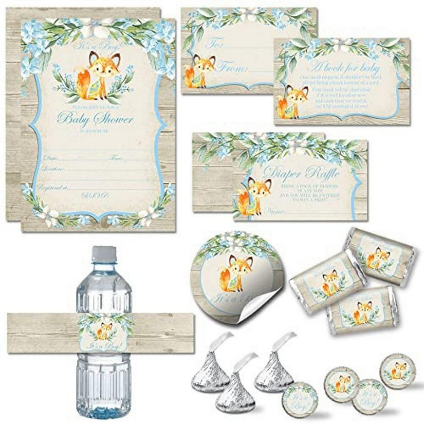 AmandaCreation Blue Woodland Fox Party Bundle 381pc. Image