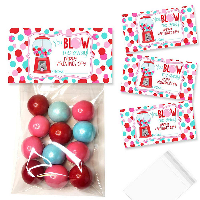 AmandaCreation Bubblegum Valentine Bag Toppers 40pc. BAG FILLER NOT INCLUDED Image