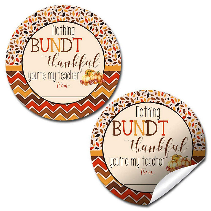 AmandaCreation Bundt Pumpkin Appreciation Envelope Seals 40pc. Image