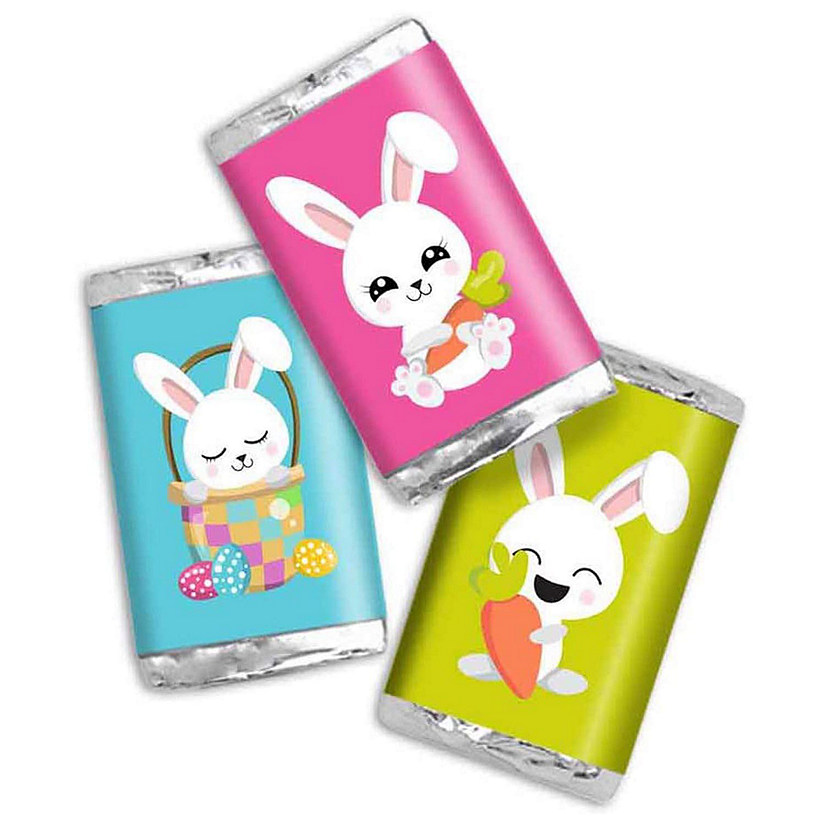 AmandaCreation Bunnies and Eggs Mini Candybar Easter Wrappers 45pcs. Image