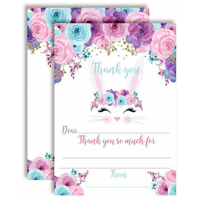 AmandaCreation Bunny Face Thank You 20pc. Image