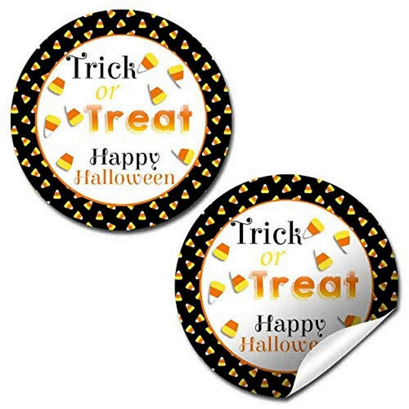 AmandaCreation Candy Corn Halloween Envelope Seals 40pc. Image