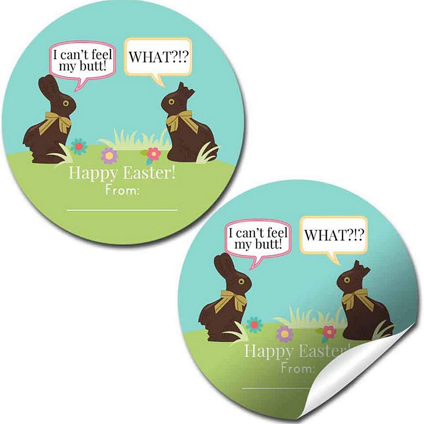 AmandaCreation Chocolate Bunnies Easter Envelope Seal 40pcs. Image