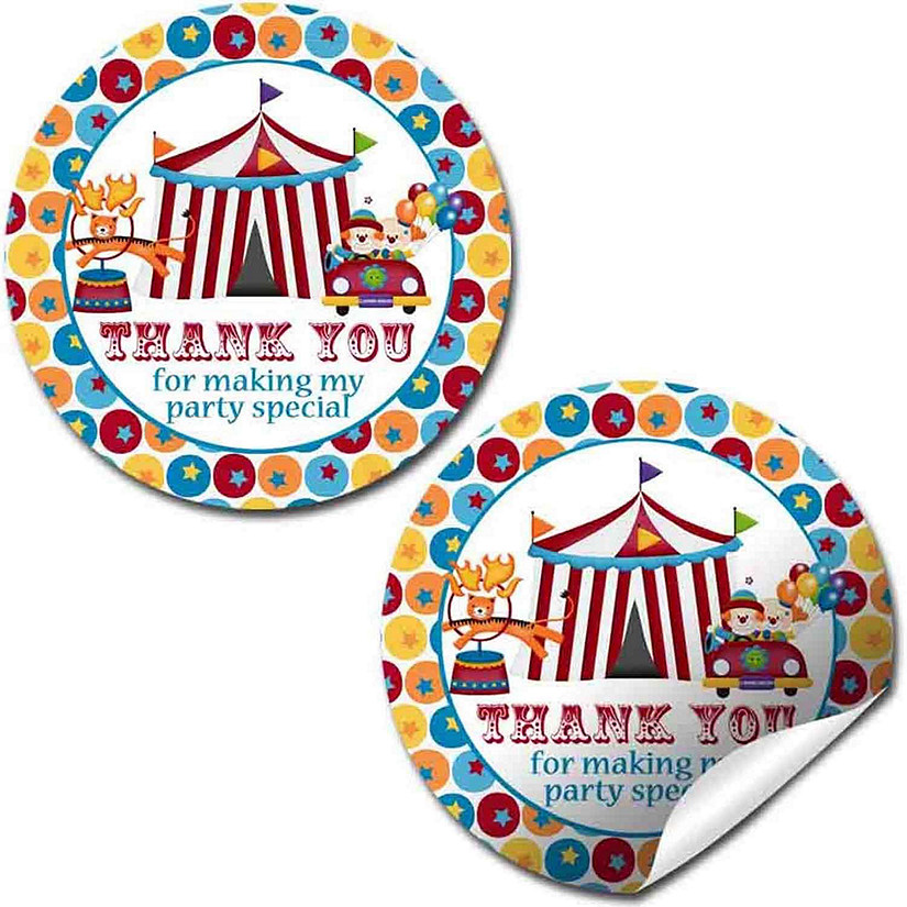 AmandaCreation Circus Thank You Envelope Seal 40pcs. Image