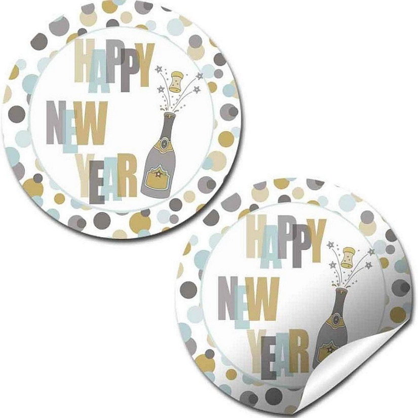 AmandaCreation Confetti and Champagne Envelope Seals 40pc. Image