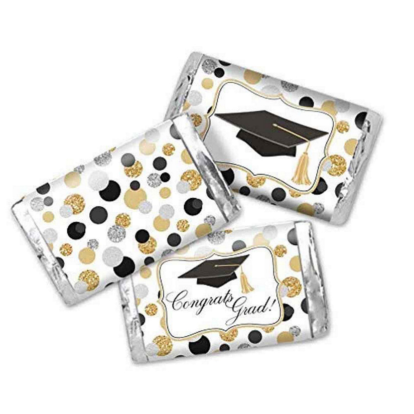 AmandaCreation Confetti Graduation Mini Candybar Wrappers 45pc. Image