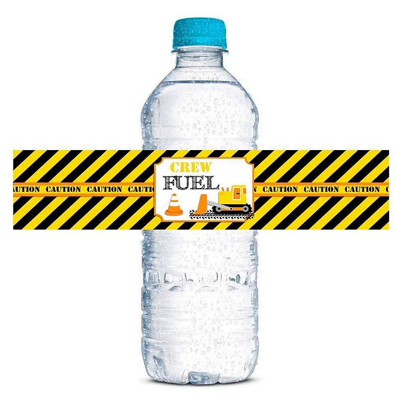 AmandaCreation Construction Site Water Bottle Wrappers 20pcs. Image