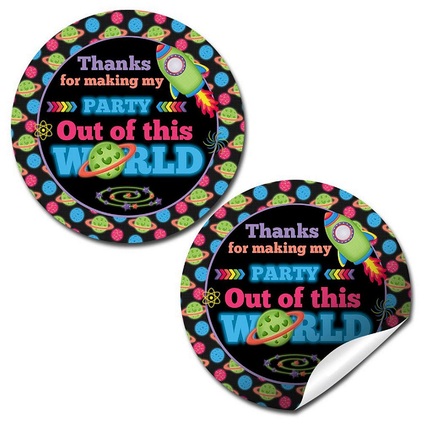 AmandaCreation Cosmic Bowling Envelope Seals 40pc. Image