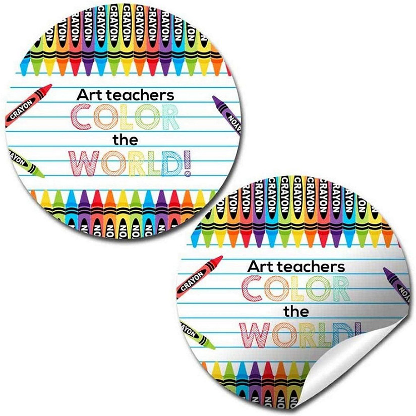 AmandaCreation Crayon Art Appreciation Envelope Seals 40pc. Image