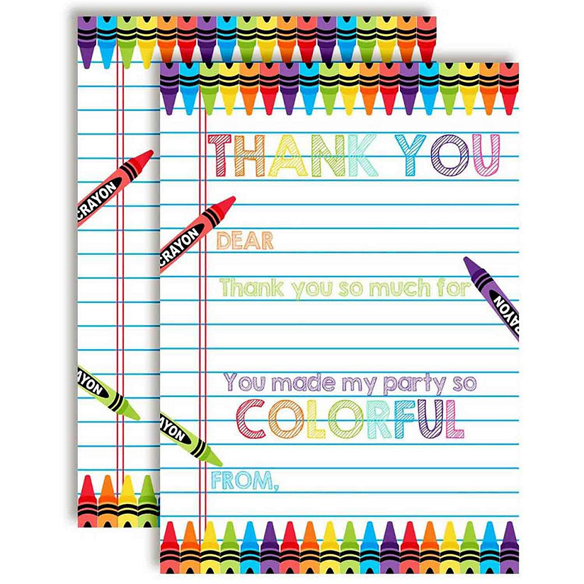 AmandaCreation Crayons Thank You 20pc. Image