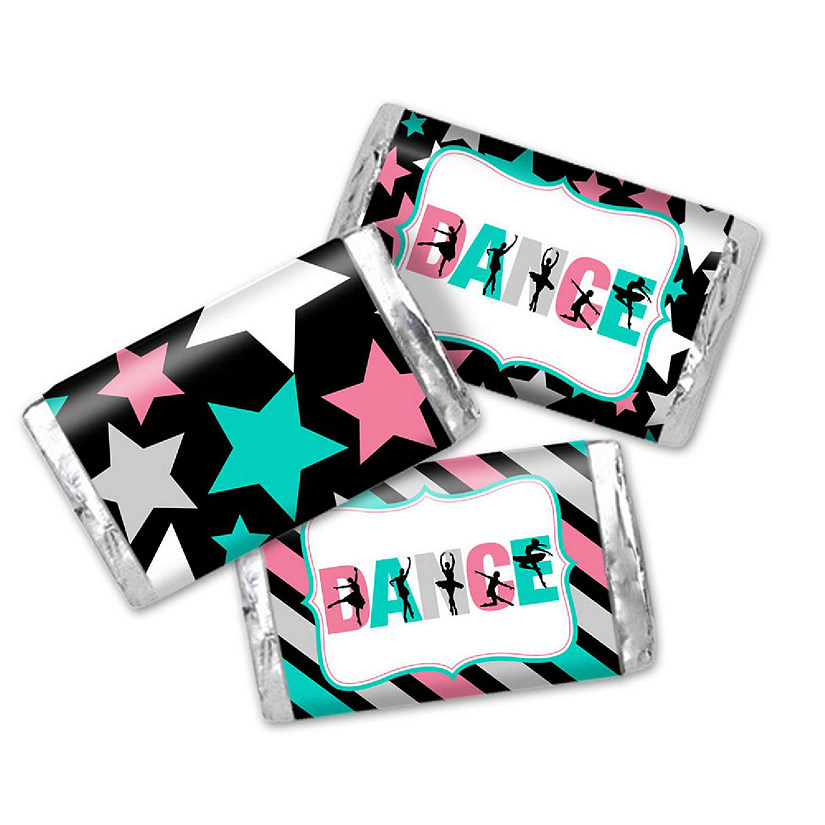 AmandaCreation Dance Birthday Mini Candybar Wrappers 45pcs. Image