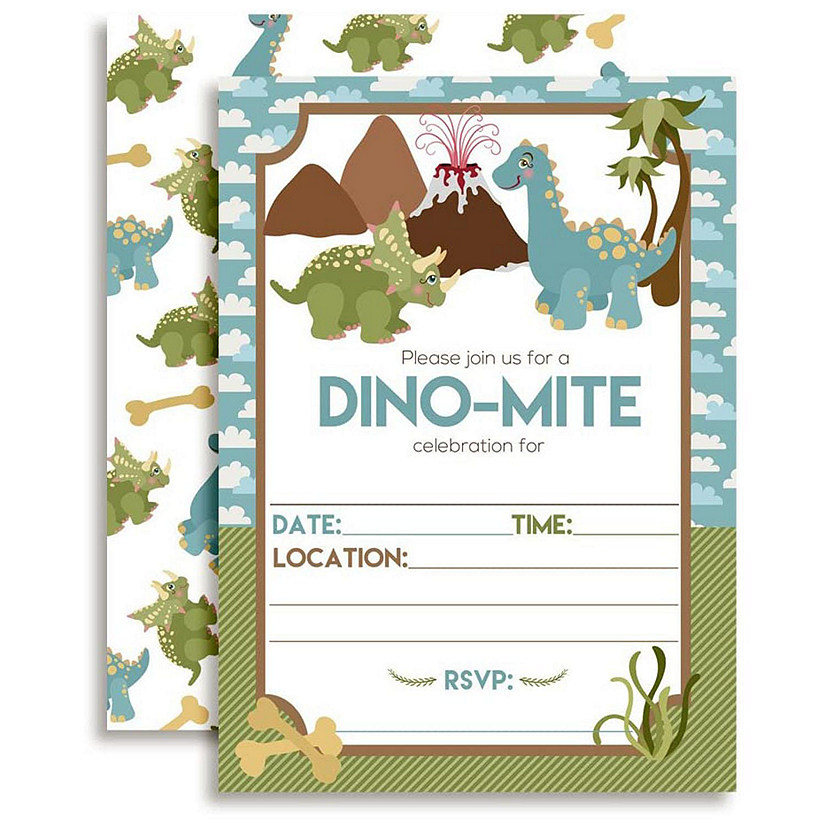 AmandaCreation Dino-Mite Invites 40pc. Image