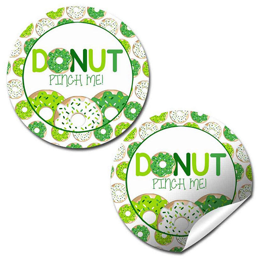 AmandaCreation Donut Pinch Me St. Patrick's Day Envelope Seal 40pcs. Image